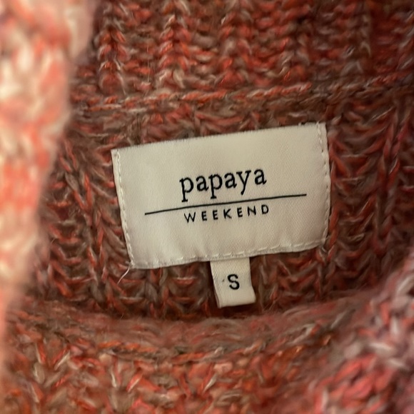 Papaya Acrylic & Mohair Sweater Size Small - Picture 3 of 5
